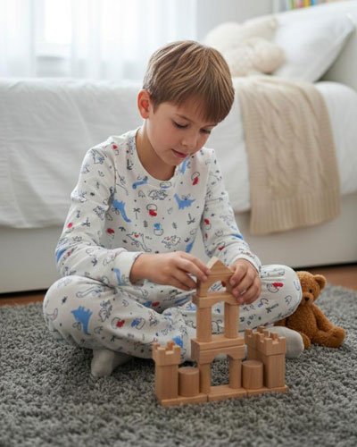 Erkek Penye Pijama Takımı ( SLEEPY DİNO)